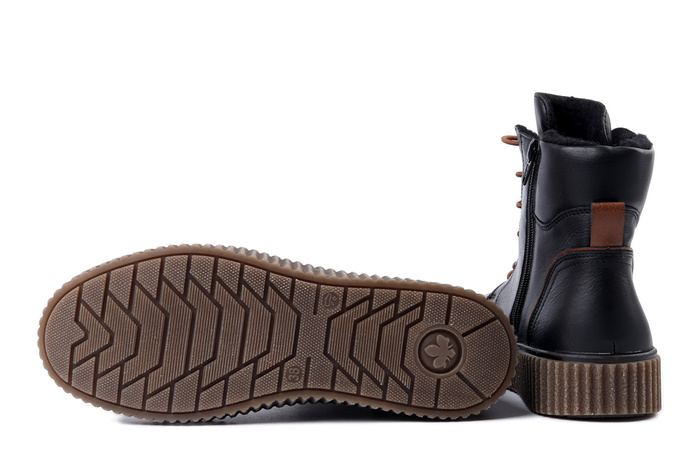 RIEKER Y4303-00 black, trzewiki damskie