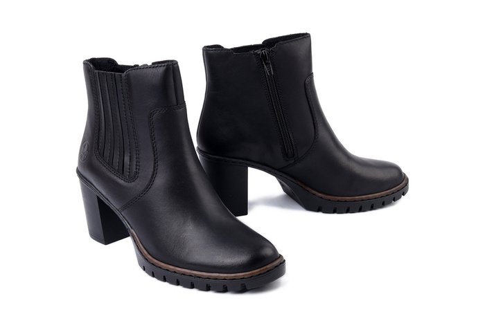 RIEKER Y2577-00 black, botki damskie