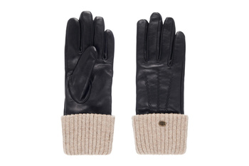 EMU AUSTRALIA W7016 Loch Gloves black/natural, rękawiczki damskie, rozmiar M/L