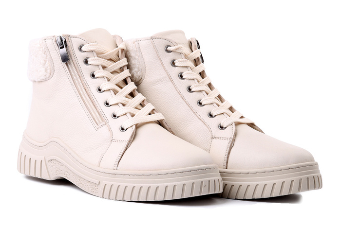 MANITU 990690-81 offwhite, trzewiki damskie