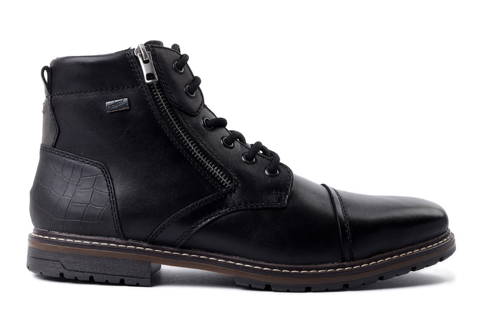 RIEKER TEX 13704-00 black, trzewiki męskie