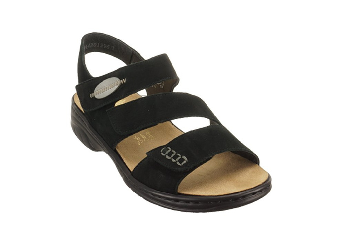 RIEKER 64573-00 black, sandały damskie