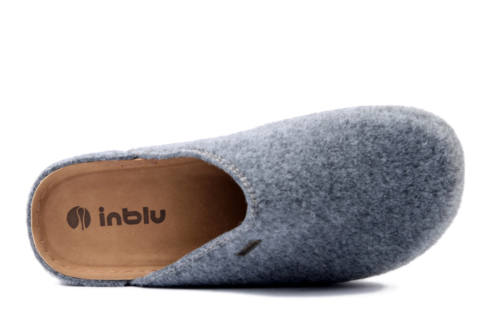 INBLU RU-04 018 srebrny, kapcie męskie