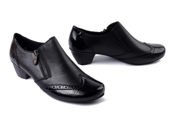 RIEKER 41757-00 black, półbuty damskie