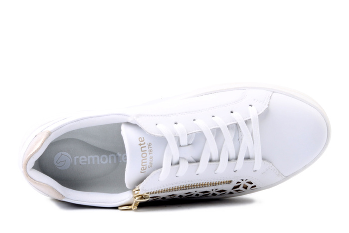 RIEKER REMONTE D1C11-80 white combination, półbuty damskie