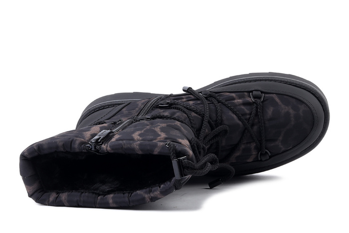 TAMARIS 1-26846-45 090 black/leopard, śniegowce damskie