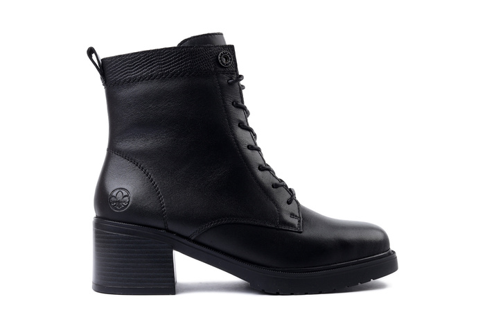 RIEKER Y5201-00 black, trzewiki damskie