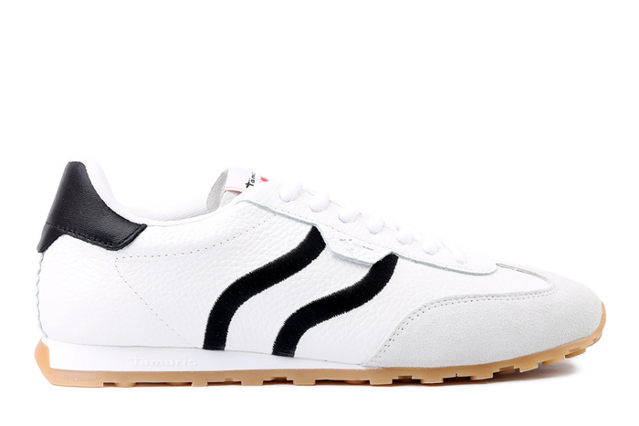 TAMARIS 1-23614-46 125 white/black, półbuty damskie