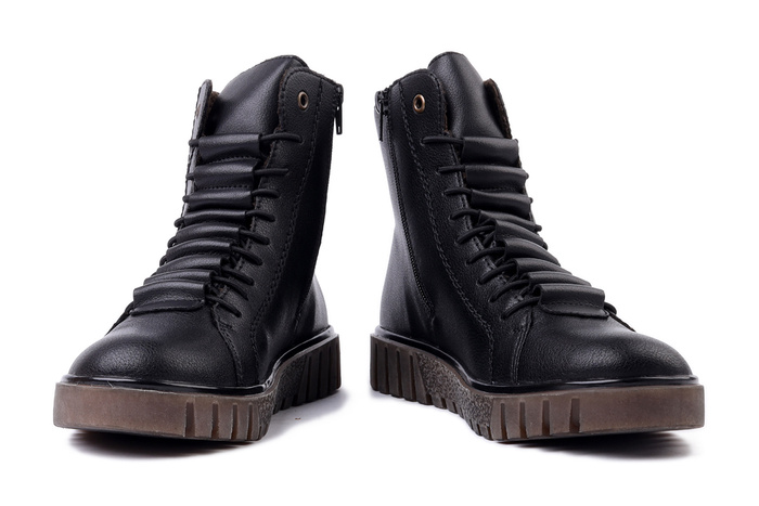 RIEKER Y3421-00 black, trzewiki damskie