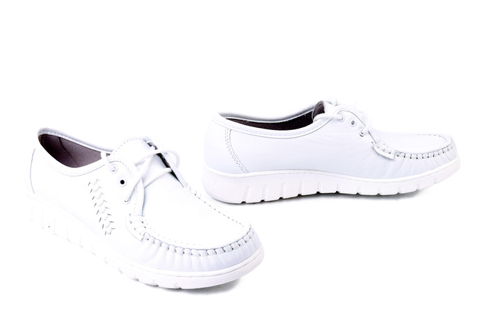 SOLO 068SZ biały gr, półbuty damskie