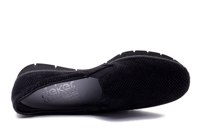 RIEKER 53766-18 blue, półbuty damskie