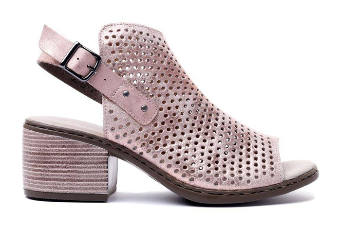 RIEKER V0590-31 rosa, sandały damskie
