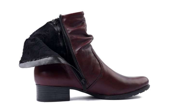 RIEKER 78656-35 red, botki damskie
