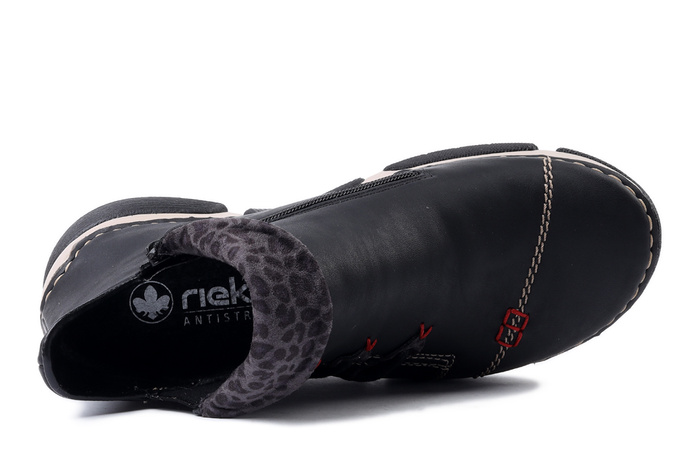 RIEKER 45983-00 black combiantion, botki damskie