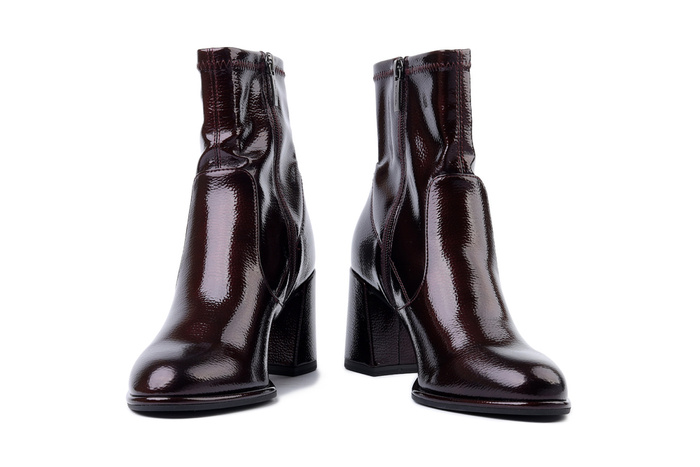 TAMARIS 1-25357-41 568 merlot patent, botki damskie