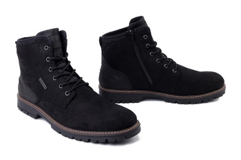 RIEKER TEX F3614-00 black, trzewiki męskie