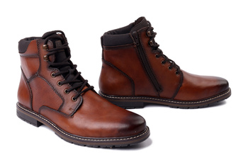 RIEKER 13731-22 brown, trzewiki męskie