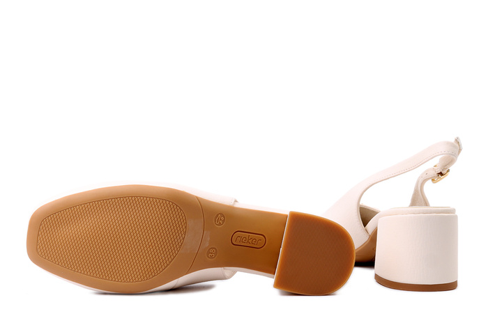 RIEKER 44751-61 beige, czółenka damskie
