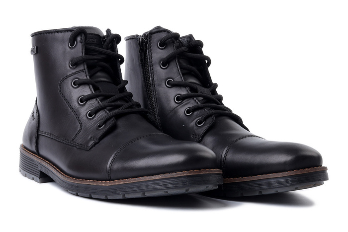 RIEKER TEX F4546-00 black, trzewiki męskie