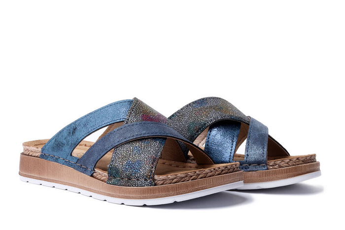 INBLU GS-52 004 granatowy, klapki damskie
