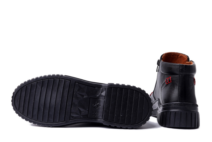 MANITU 990689-01 schwarz, botki damskie