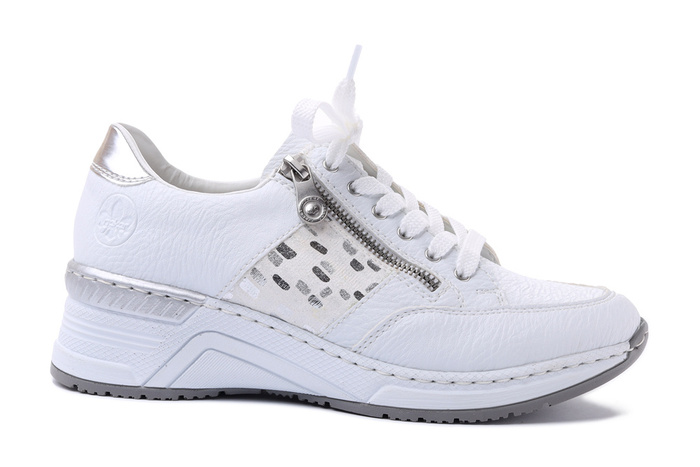 RIEKER N4322-80 weiss, półbuty damskie