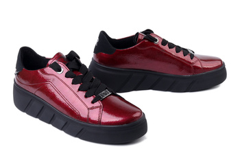 RIEKER W2601-35 red, półbuty damskie