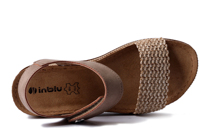 INBLU RV-14 048 jasny brąz, sandały damskie