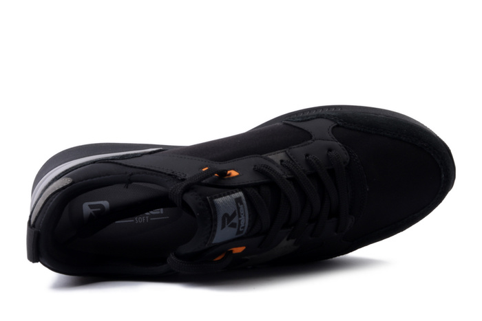 RIEKER TEX U1403-01 black, półbuty męskie