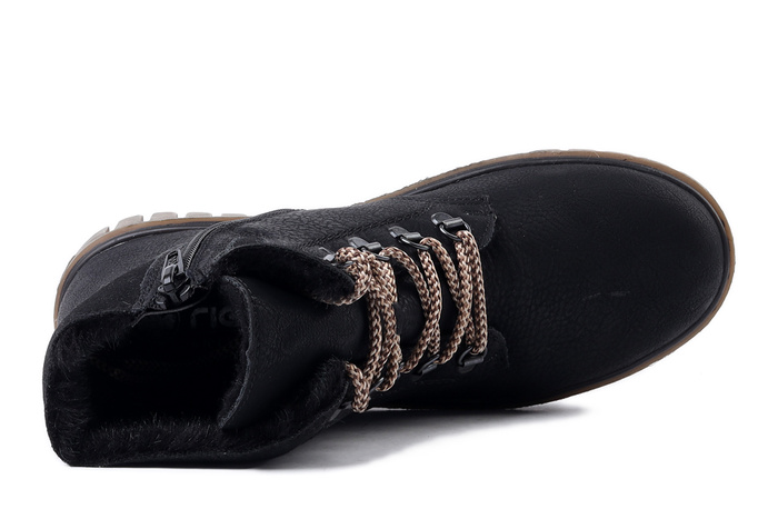 RIEKER TEX Y3433-00 black, trzewiki damskie