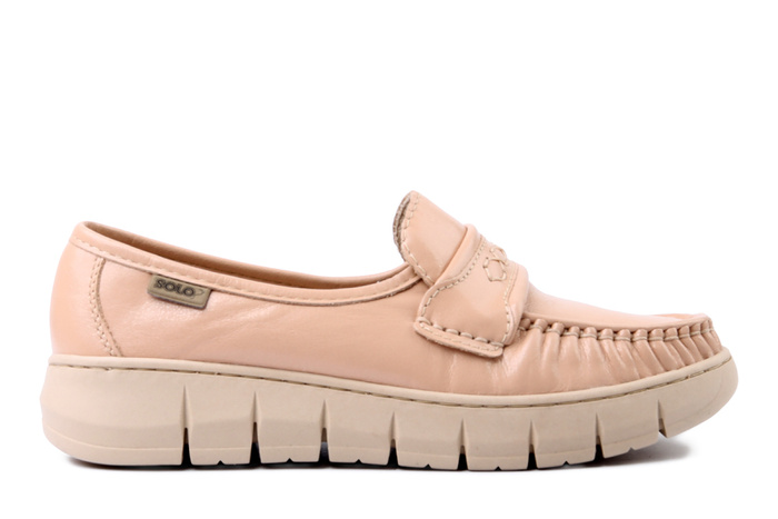 SOLO 069W beż naplak. pl, półbuty damskie