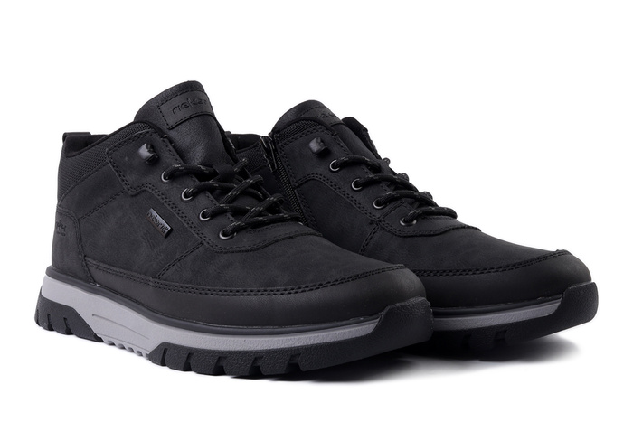 RIEKER TEX B9300-00 black, półbuty męskie