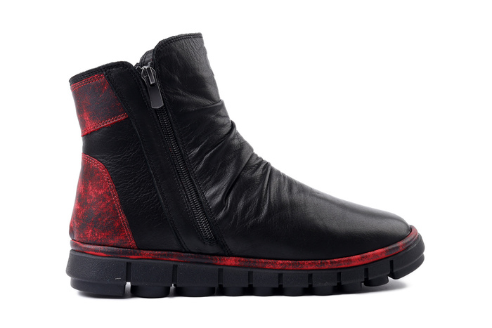 MANITU 990534-04 rot, botki damskie