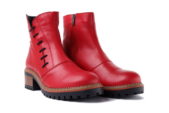 MANITU 960341-04 rot, botki damskie