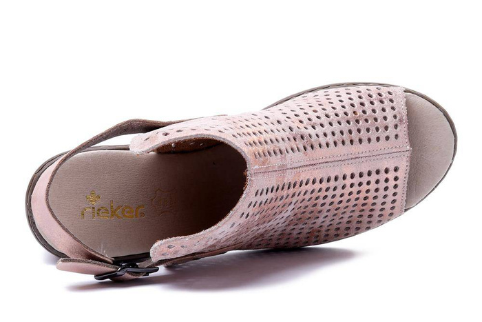 RIEKER V0590-31 rosa, sandały damskie