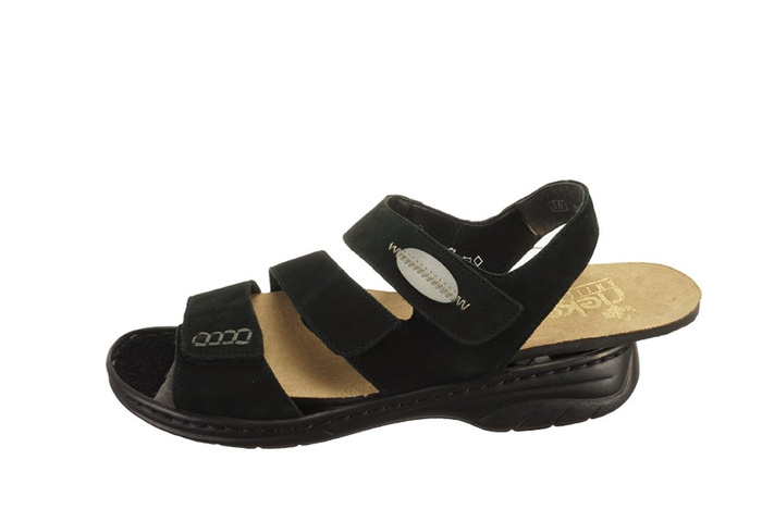 RIEKER 64573-00 black, sandały damskie