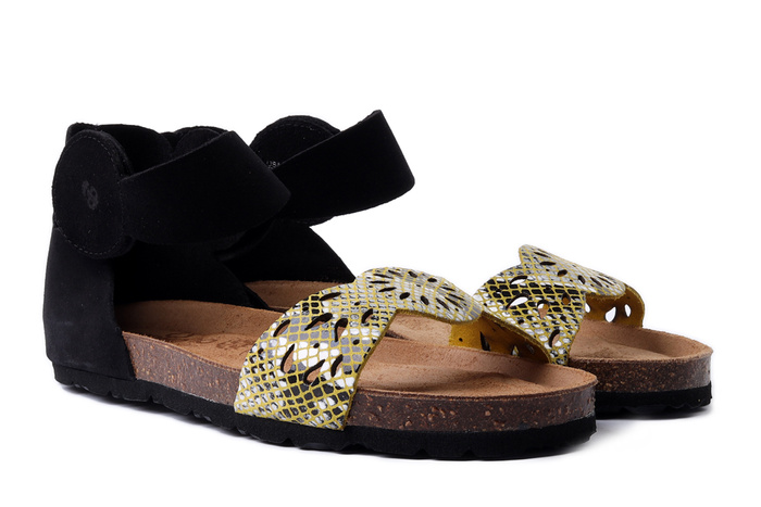 YOKONO VILLA-086 SER AMARILLO/NEGRO, sandały damskie