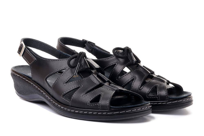 SUAVE 711041-1 black, sandały profilaktyczne damskie
