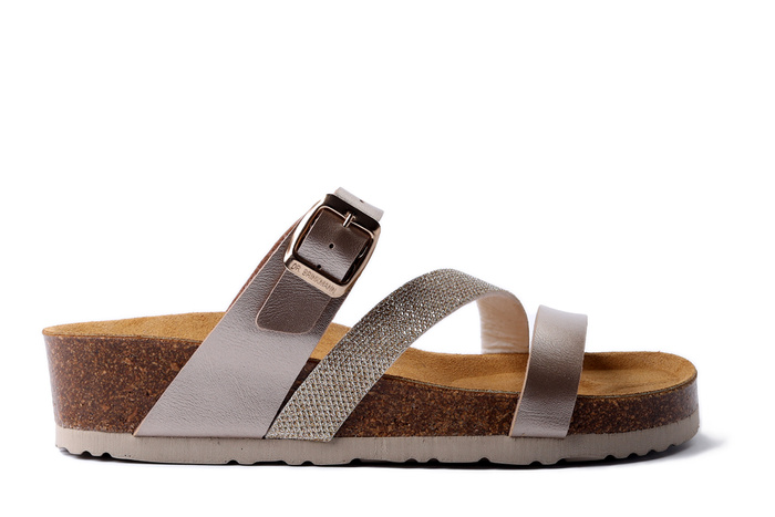 DR. BRINKMANN 700753-82 gold, klapki damskie