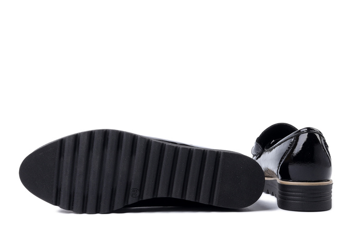 SOLO 023W2 czarny napl. Gu, półbuty damskie