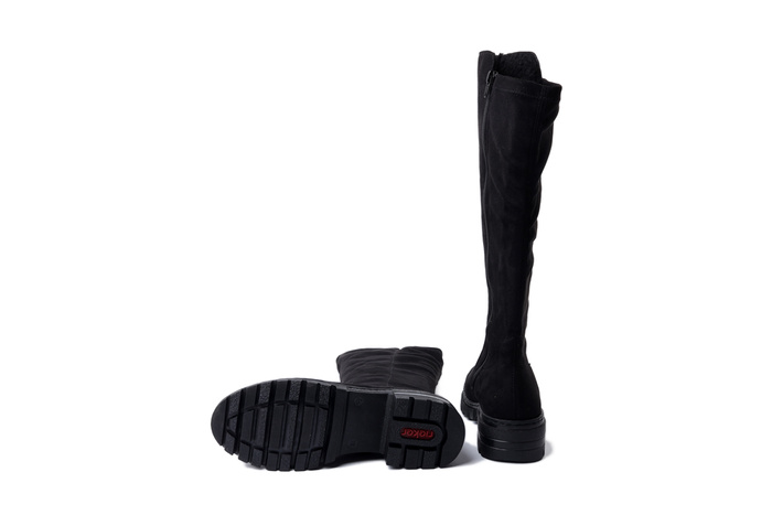RIEKER 76890-00 black, kozaki damskie