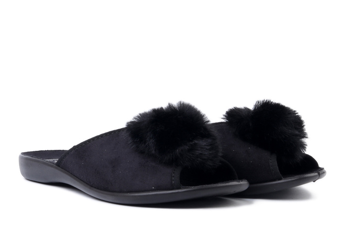 BEFADO 255D 013 czarny, kapcie damskie
