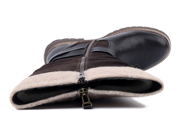 RIEKER TEX 93092-90 black combination, kozaki damskie