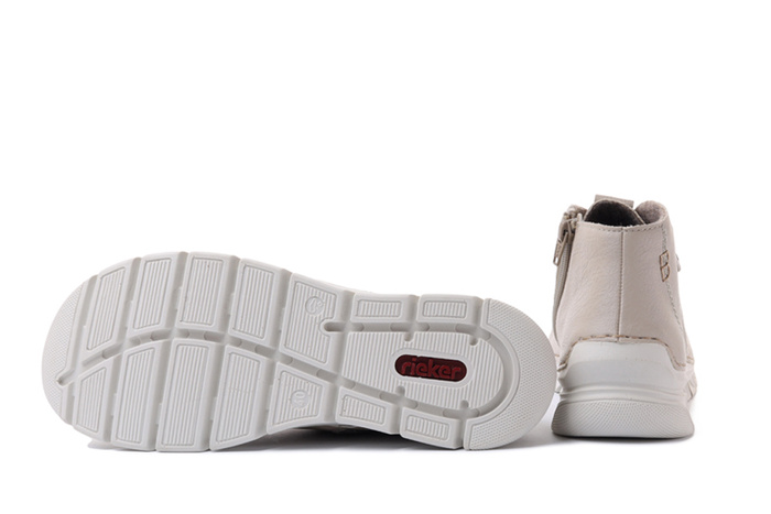 RIEKER 55048-60 beige, trzewiki damskie