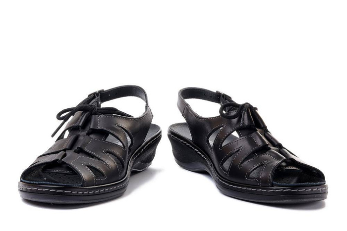 SUAVE 711041-1 black, sandały profilaktyczne damskie