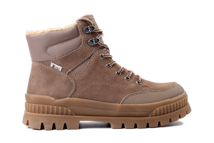RIEKER TEX W2176-64 beige, trzewiki damskie