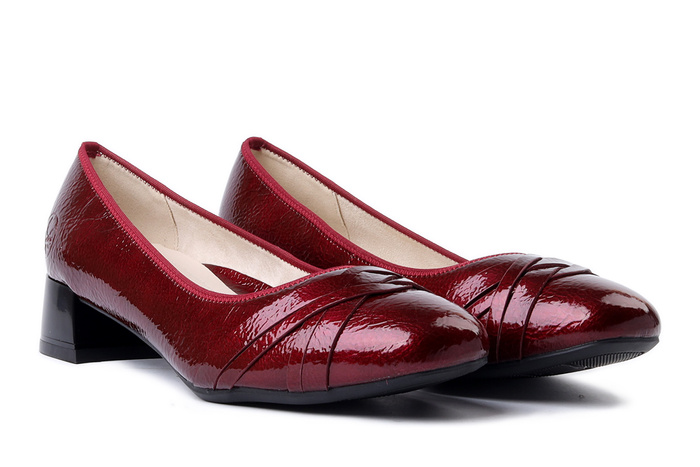 RIEKER 45068-35 red, czółenka damskie