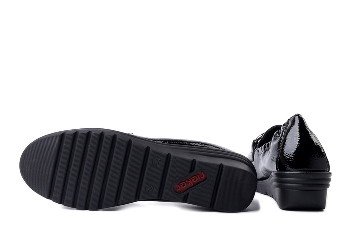 RIEKER L5352-00 black, półbuty damskie