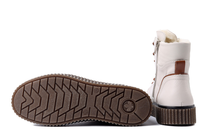 RIEKER Y4303-80 white, trzewiki damskie