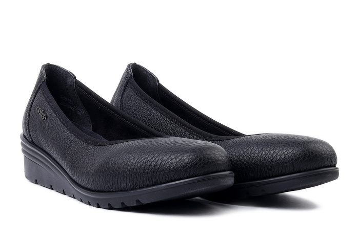 RIEKER L5360-00 black, czółenka damskie